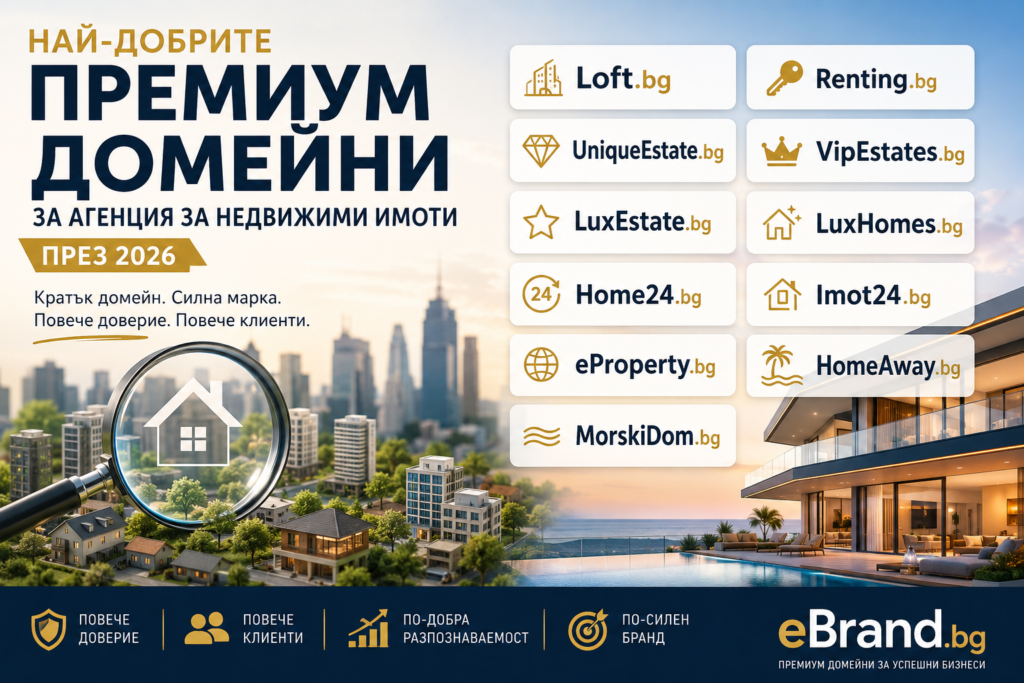 Най-добрите премиум домейни за агенция за недвижими имоти през 2026 г.